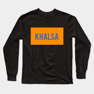 Khalsa Punjabi sikh Phrase Long Sleeve T-Shirt